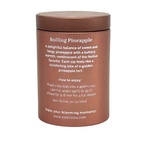 Rolling Pineapple Petite Tin (2 Tea Balls)